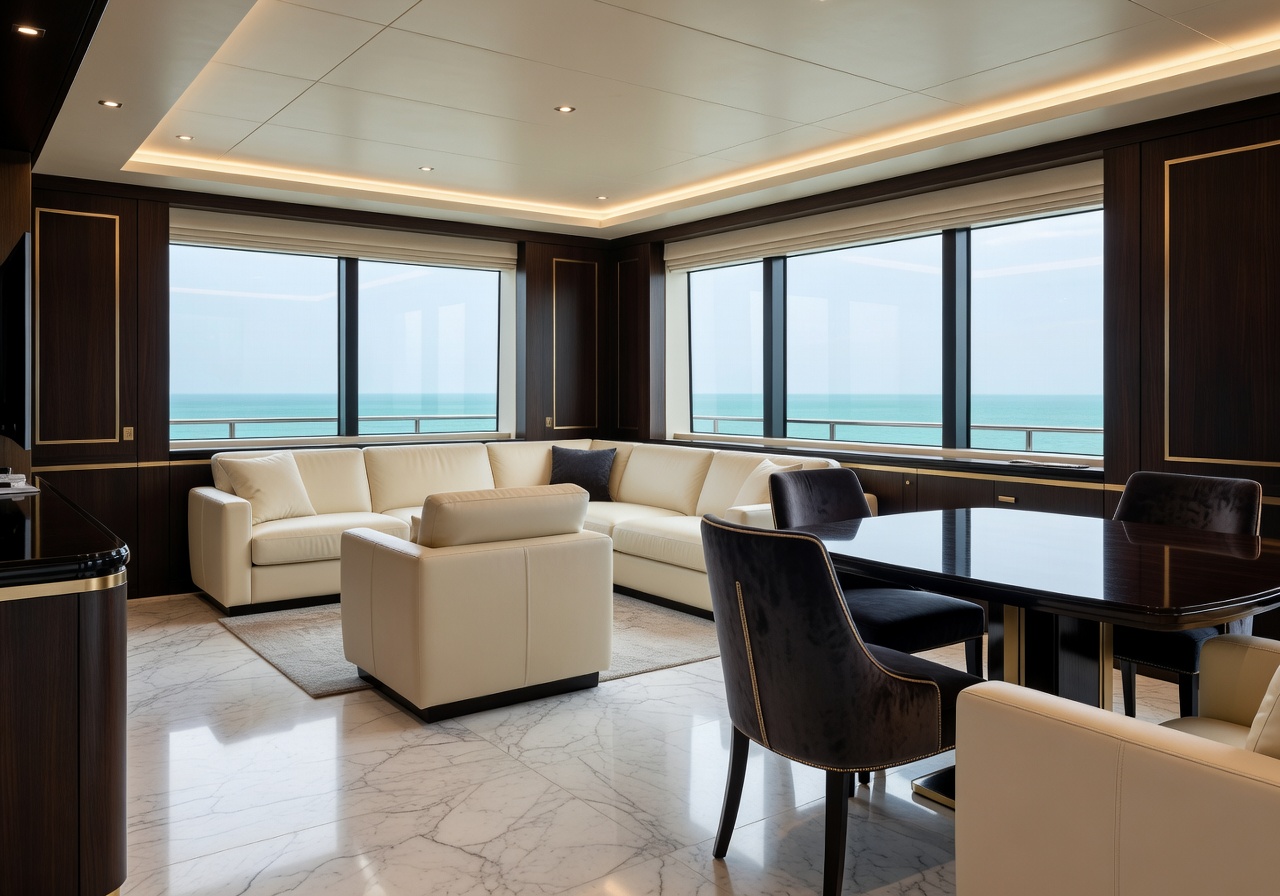 Luxurious yacht interior representing Playfableprime quality