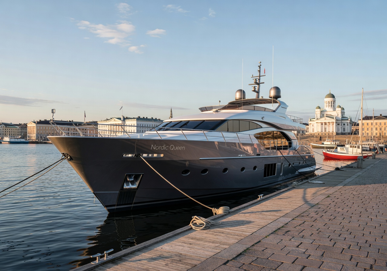 Nordic Queen Luxury Yacht docked in Helsinki
