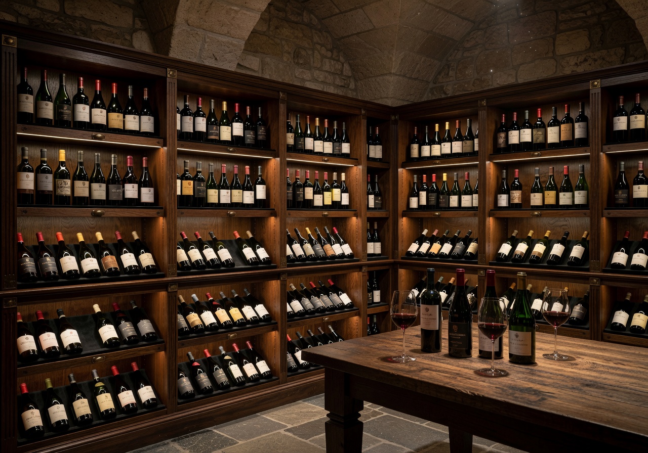 Premium wine cellar selection